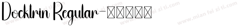 Docktrin Regular字体转换